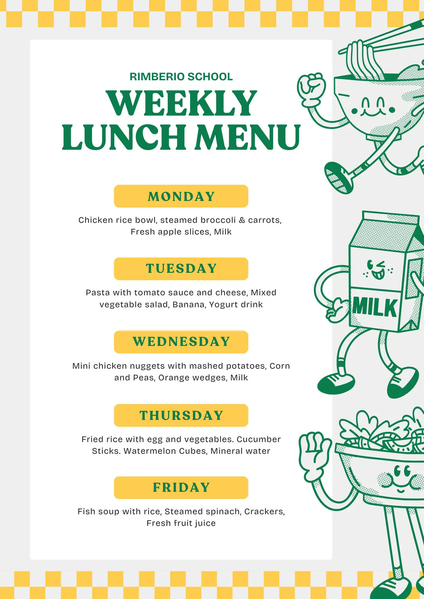 Weekmenu 